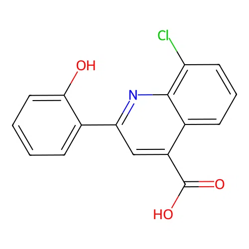8-Chloro-2-(2-hydroxyphenyl)quinoline-4-carboxylic acid structure
