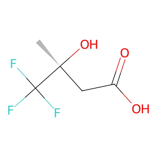 (3S)-4,4,4-trifluoro-3-hydroxy-3-methylbutanoic acid structure