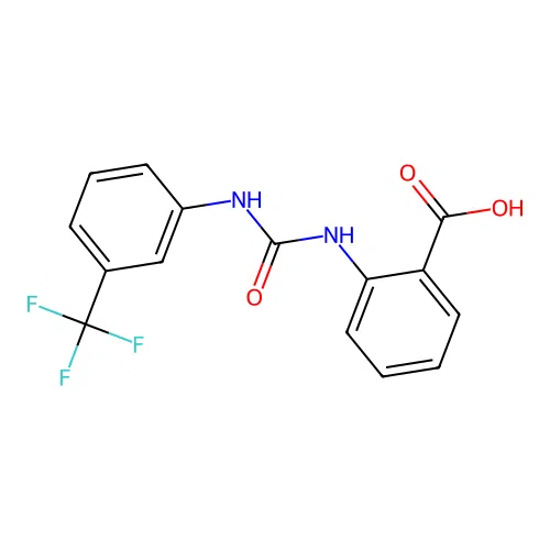2-(3-(3-(Trifluoromethyl)phenyl)ureido)benzoic acid structure