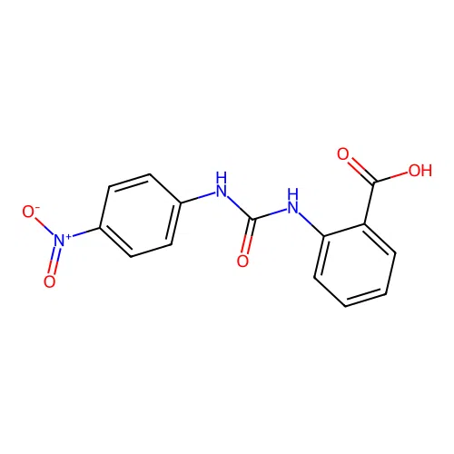 Benzoic acid, 2-[[[(4-nitrophenyl)amino]carbonyl]amino]- structure