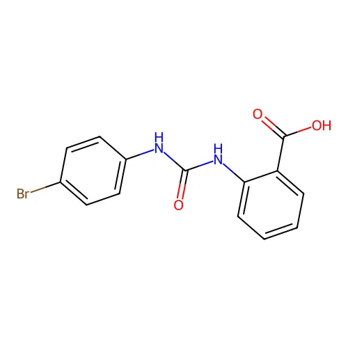 Benzoic acid, 2-[[[(4-bromophenyl)amino]carbonyl]amino]- structure