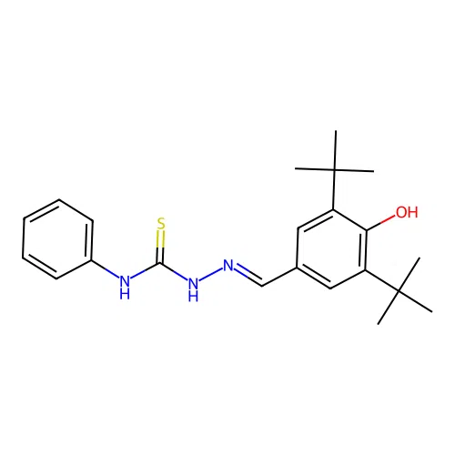 3,5-Di(t-butyl)-4-hydroxybenzaldehyde 4-phenylthiosemicarbazone structure