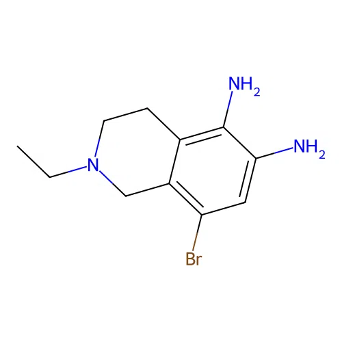 8-bromo-2-ethyl-3,4-dihydro-1H-isoquinoline-5,6-diamine structure