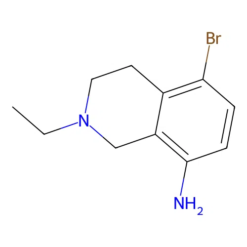 5-Bromo-1,2,3,4-tetrahydro-2-ethylisoquinolin-8-amine structure