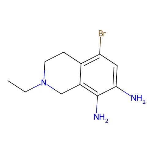 5-bromo-2-ethyl-3,4-dihydro-1H-isoquinoline-7,8-diamine structure