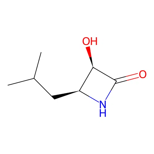 (3R,4S)-3-hydroxy-4-(2-methylpropyl)azetidin-2-one structure