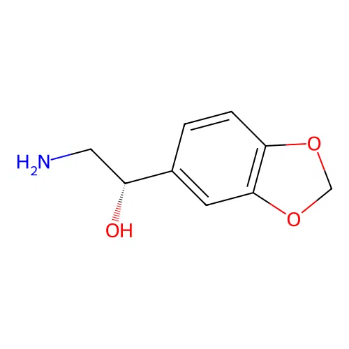 (1S)-2-amino-1-(1,3-dioxaindan-5-yl)ethan-1-ol structure