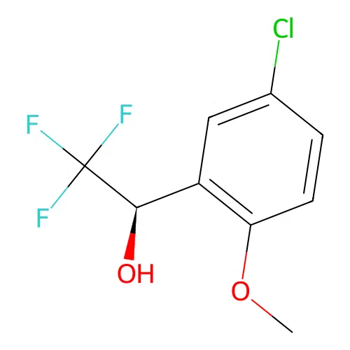 (1R)-1-(5-chloro-2-methoxyphenyl)-2,2,2-trifluoroethan-1-ol structure