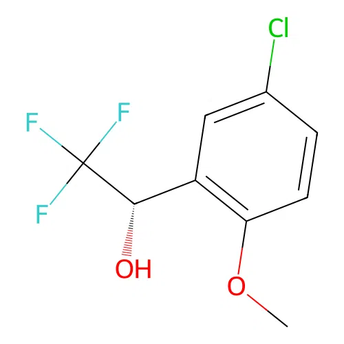 (1S)-1-(5-chloro-2-methoxyphenyl)-2,2,2-trifluoroethan-1-ol structure