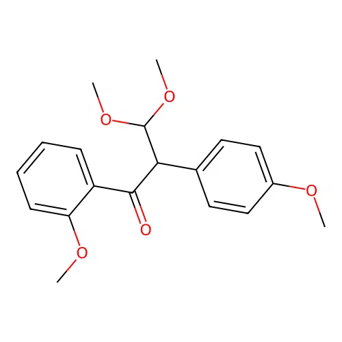 1-Propanone, 3,3-dimethoxy-1-(2-methoxyphenyl)-2-(4-methoxyphenyl)- structure