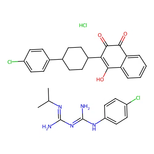Atovaquone; proguanil hydrochloride structure