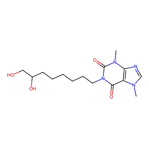 1-(7,8-Dihydroxyoctyl)-3,7-dimethylxanthine structure
