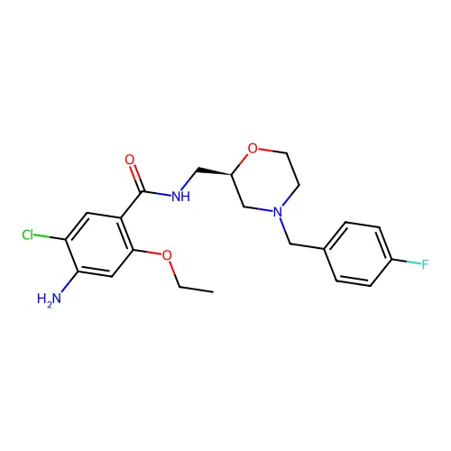 Mosapride, (R)- structure
