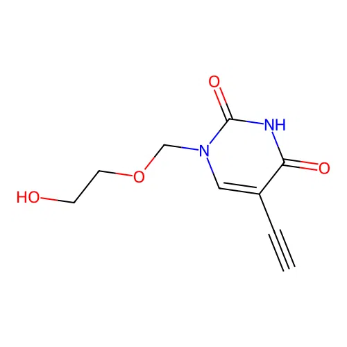 5-Ethynyl-1-(2-hydroxyethoxymethyl)pyrimidine-2,4-dione structure