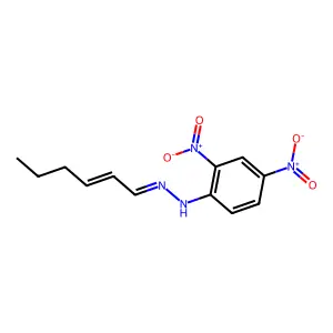 N-(hex-2-enylideneamino)-2,4-dinitroaniline structure