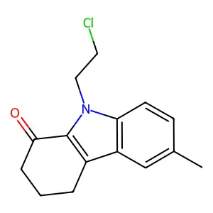 9-(2-chloroethyl)-6-methyl-2,3,4,9-tetrahydro-1H-carbazol-1-one structure