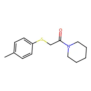 1-{[(4-Methylphenyl)sulfanyl]acetyl}piperidine structure