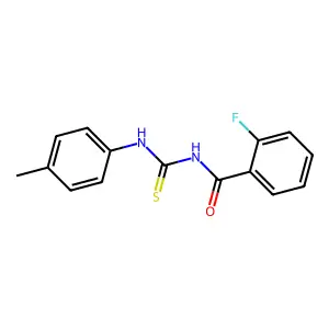 2-fluoro-N-[(4-methylphenyl)carbamothioyl]benzamide structure