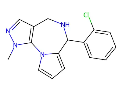 5,6-Dihydro-6-(2-chlorophenyl)-1-methyl-1H,4H-pyrazolo(4,3-f)pyrrolo(1,2-a)(1,4)diazepine structure