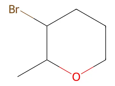 3-Bromo-2-methyloxane structure