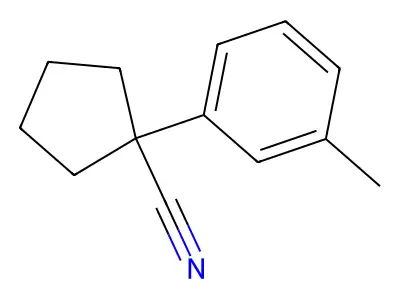1-(3-Methylphenyl)cyclopentane-1-carbonitrile structure