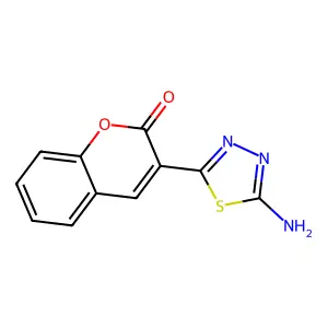 3-(5-Amino-[1,3,4]thiadiazol-2-yl)-chromen-2-one structure