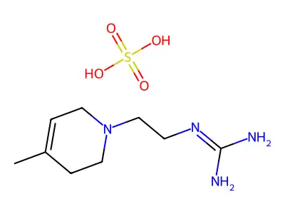 Sulfuric acid--N-[2-(4-methyl-3,4-dihydropyridin-1(2H)-yl)ethyl]guanidine (1/1) structure