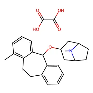 3-alpha-((1-Methyl-10,11-dihydro-5H-dibenzo(a,d)cyclohepten-5-yl)oxy)tropane oxalate structure
