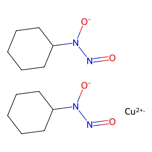 Copper, bis[N-(hydroxy-kappaO)-N-(nitroso-kappaO)cyclohexanaminato]- structure