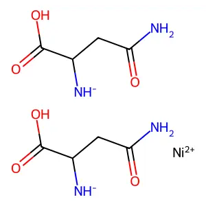 Bis((3-amino-1-carboxy-3-oxopropyl)azanide);nickel(2+) structure