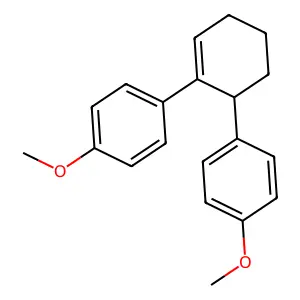 Cyclohexene, 2,3-bis(p-methoxyphenyl)- structure