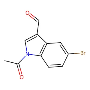1-acetyl-5-bromo-1H-indole-3-carbaldehyde structure