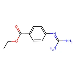 Ethyl 4-(diaminomethylideneamino)benzoate structure