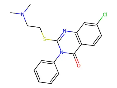 4(3H)-Quinazolinone, 7-chloro-2-((2-(dimethylamino)ethyl)thio)-3-phenyl- structure