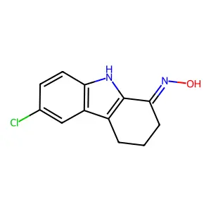6-Chloro-2,3,4,9-tetrahydrocarbazol-1-one oxime structure
