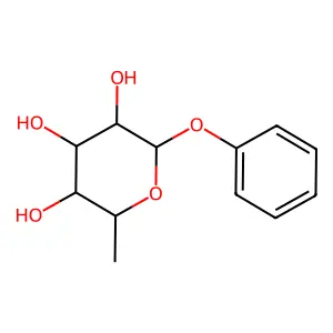 (2R,3S,4S,5R,6S)-2-methyl-6-phenoxy-tetrahydropyran-3,4,5-triol structure