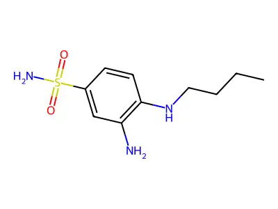 3-Amino-4-(butylamino)benzene-1-sulfonamide structure