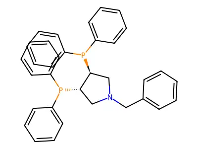 (1-Benzyl-4-diphenylphosphanyl-pyrrolidin-3-yl)-diphenyl-phosphane structure