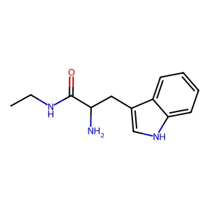 (2R)-2-amino-N-ethyl-3-(1H-indol-3-yl)propanamide structure
