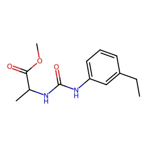 L-Alanine, N-[[(3-ethylphenyl)amino]carbonyl]-, methyl ester structure