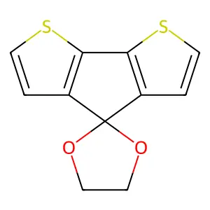 Spiro[cyclopenta[2,1-b:3,4-b']dithiophene-4,2'-[1,3]dioxolane] structure