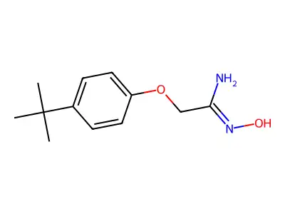 2-(4-tert-butylphenoxy)-N'-hydroxyethanimidamide structure