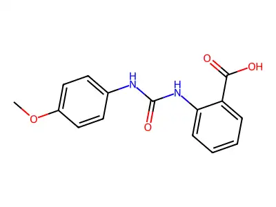 1-(P-Anisyl)-3-(2-carboxyphenyl)urea structure