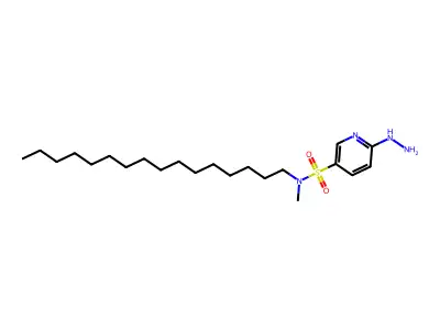 N-Hexadecyl-6-hydrazinyl-N-methyl-3-pyridinesulfonamide structure