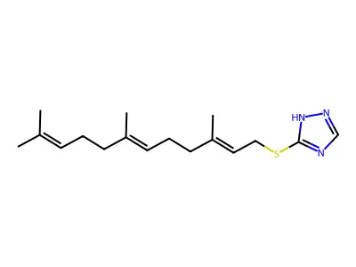5-(3,7,11-trimethyldodeca-2,6,10-trienylthio)-1H-1,2,4-triazole structure