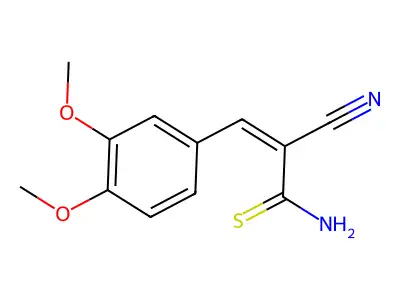 2-Cyano-3-(3,4-dimethoxyphenyl)-2-propenethioamide structure