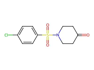 1-[(4-chlorophenyl)sulfonyl]tetrahydro-4(1H)-pyridinone structure