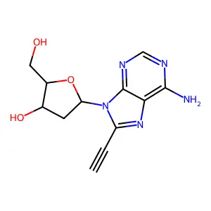 2'-Deoxy-8-ethynyladenosine structure