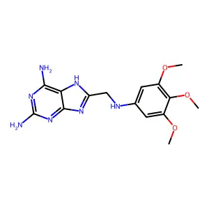 1H-Purine-2,6-diamine, 8-(((3,4,5-trimethoxyphenyl)amino)methyl)- structure