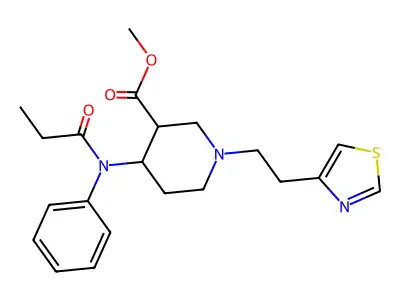 Methyl 4-((1-oxopropyl)phenylamino)-1-(2-(4-thiazolyl)ethyl)-3-piperidinecarboxylate structure